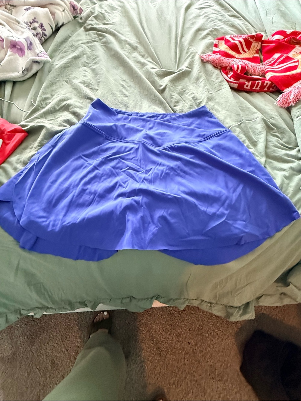 Halara Athletic Skort Royal Blue Built In Shorts Pockets Size Medium Tennis Golf